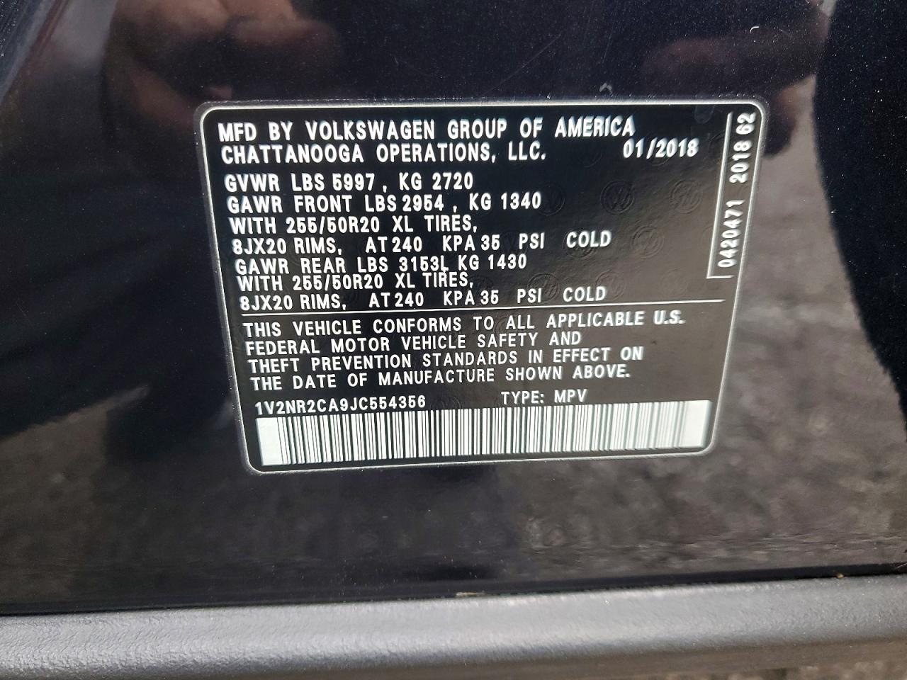 2018 VOLKSWAGEN ATLAS SEL PREMIUM photo 25