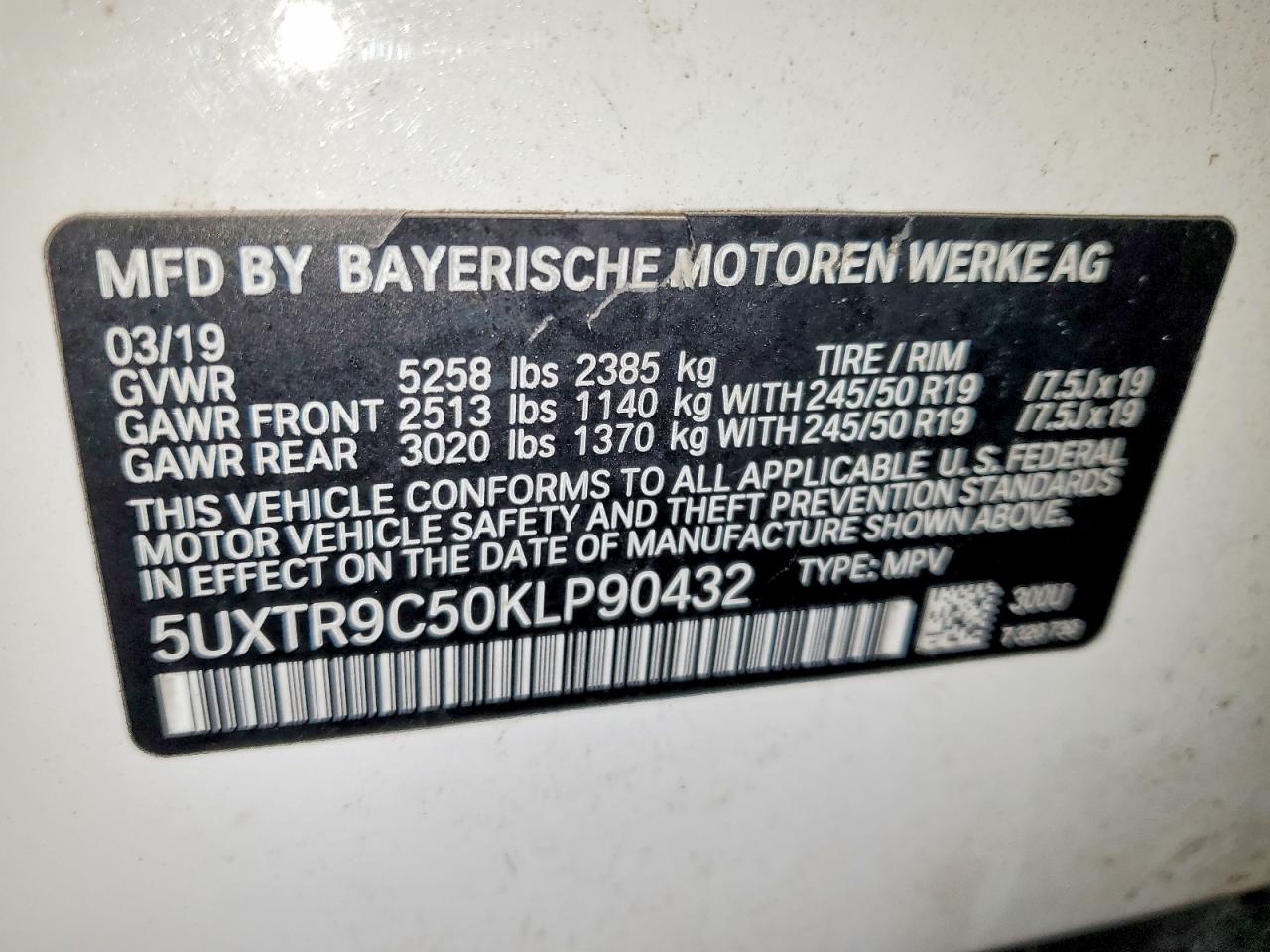 2019 BMW X3 XDRIVE30I photo 13