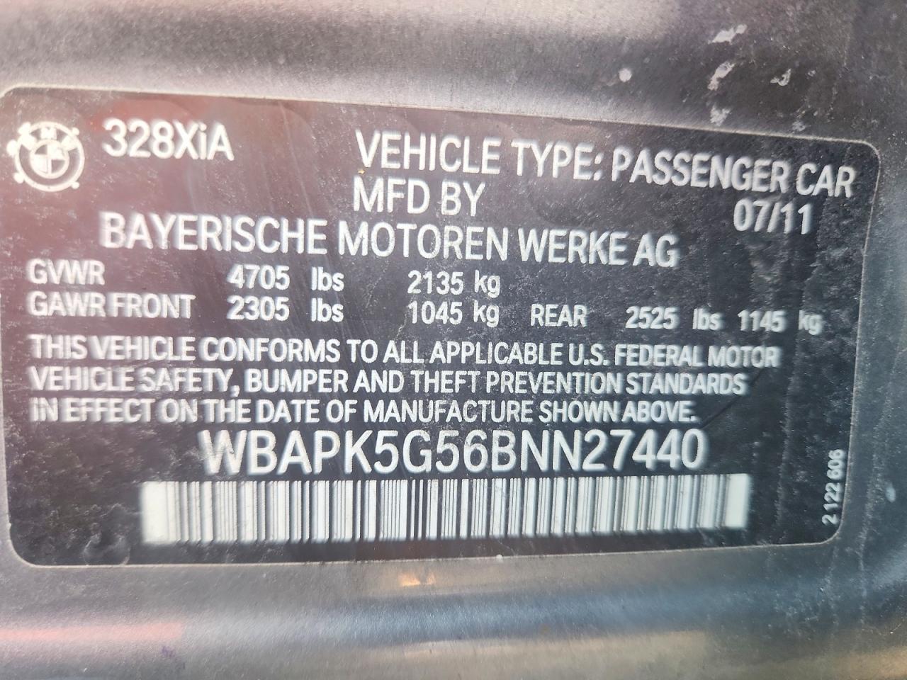 2011 BMW 328 XI SULEV photo 23