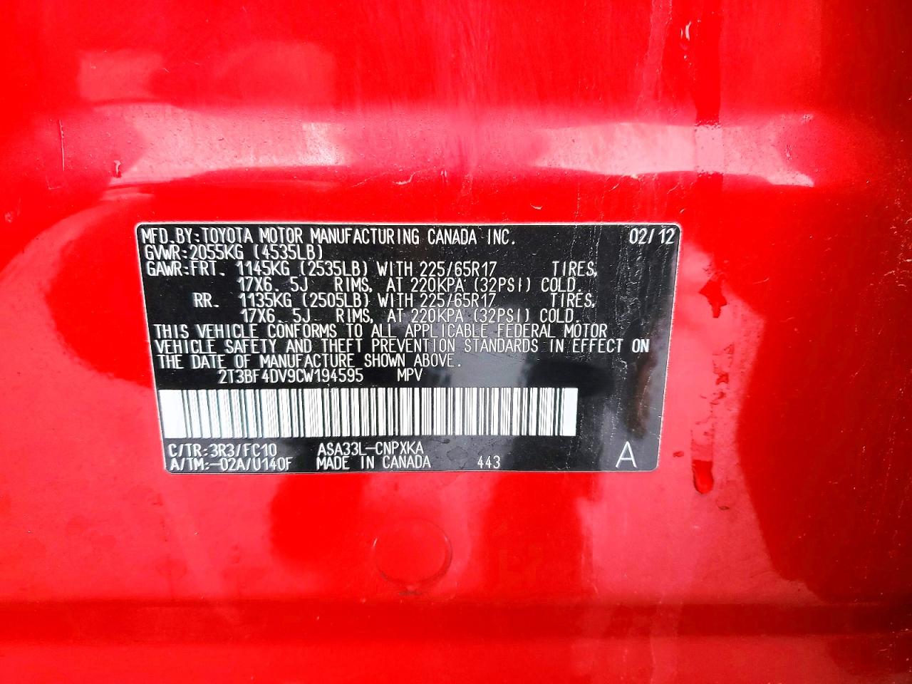 2012 TOYOTA RAV4 photo 25