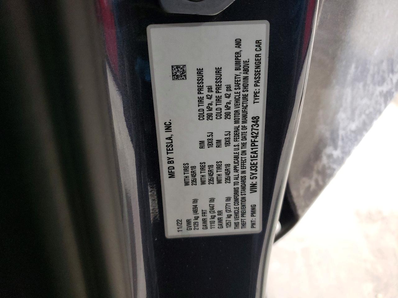 2023 TESLA MODEL 3 photo 23