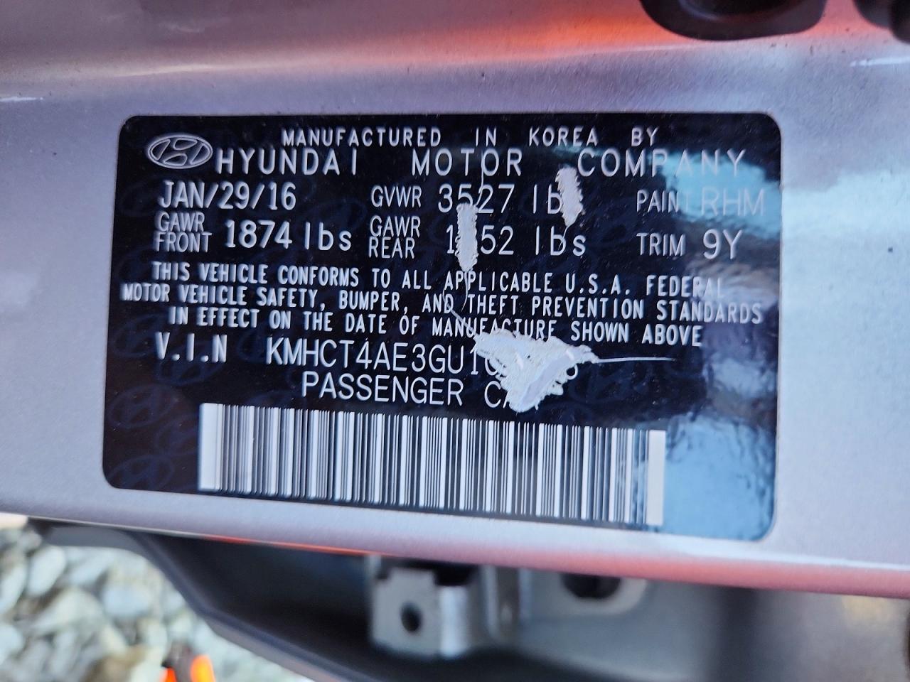 2016 HYUNDAI ACCENT SE photo 12