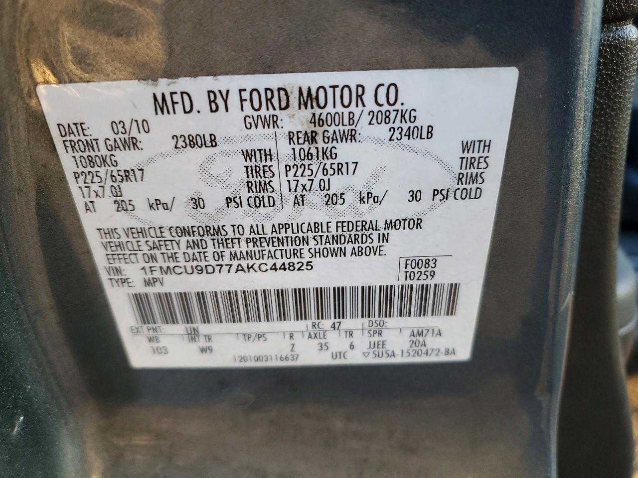2010 FORD ESCAPE XLT photo 25