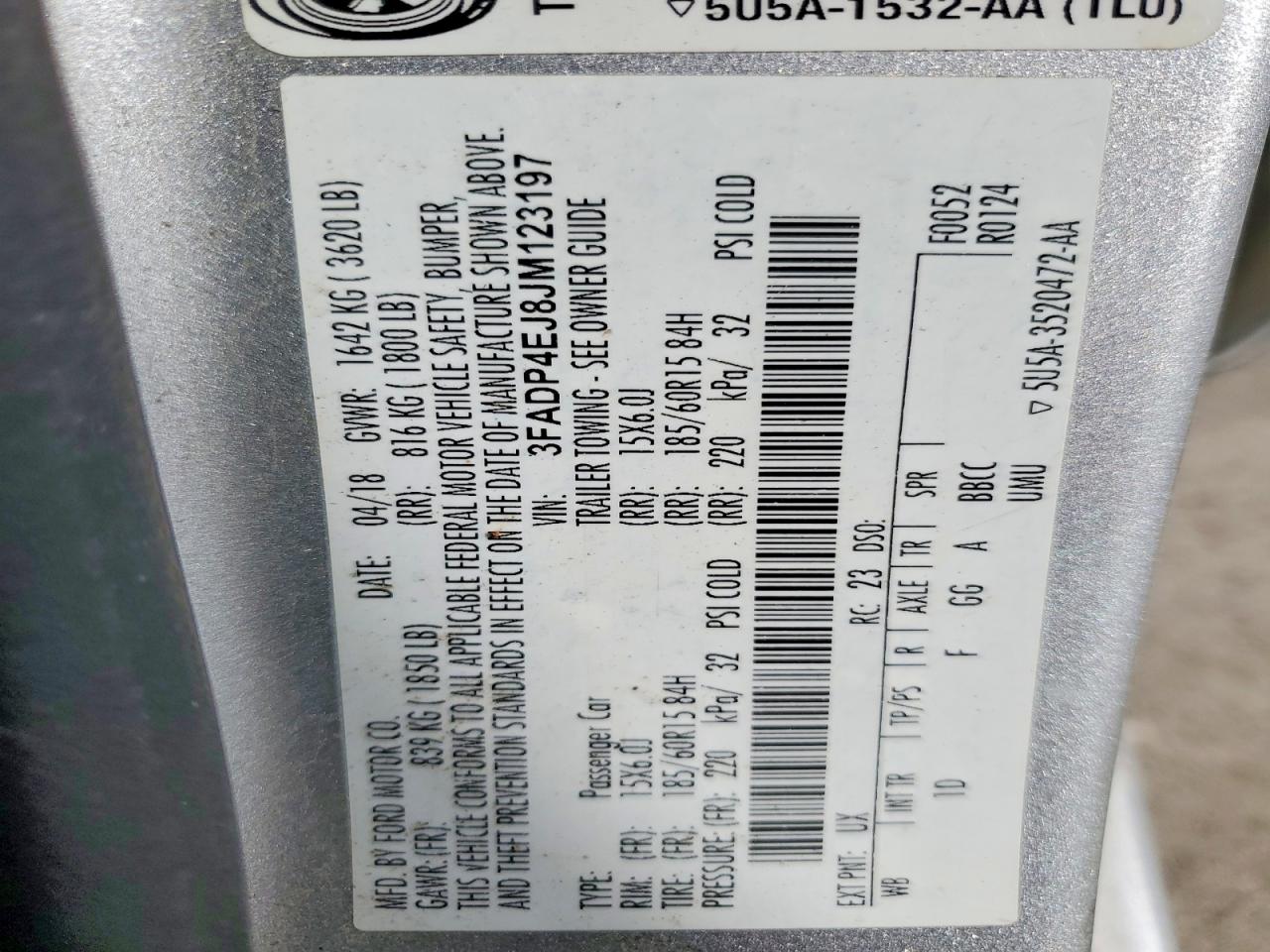 2018 FORD FIESTA SE photo 23