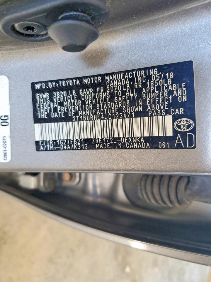2018 TOYOTA COROLLA LE photo 12