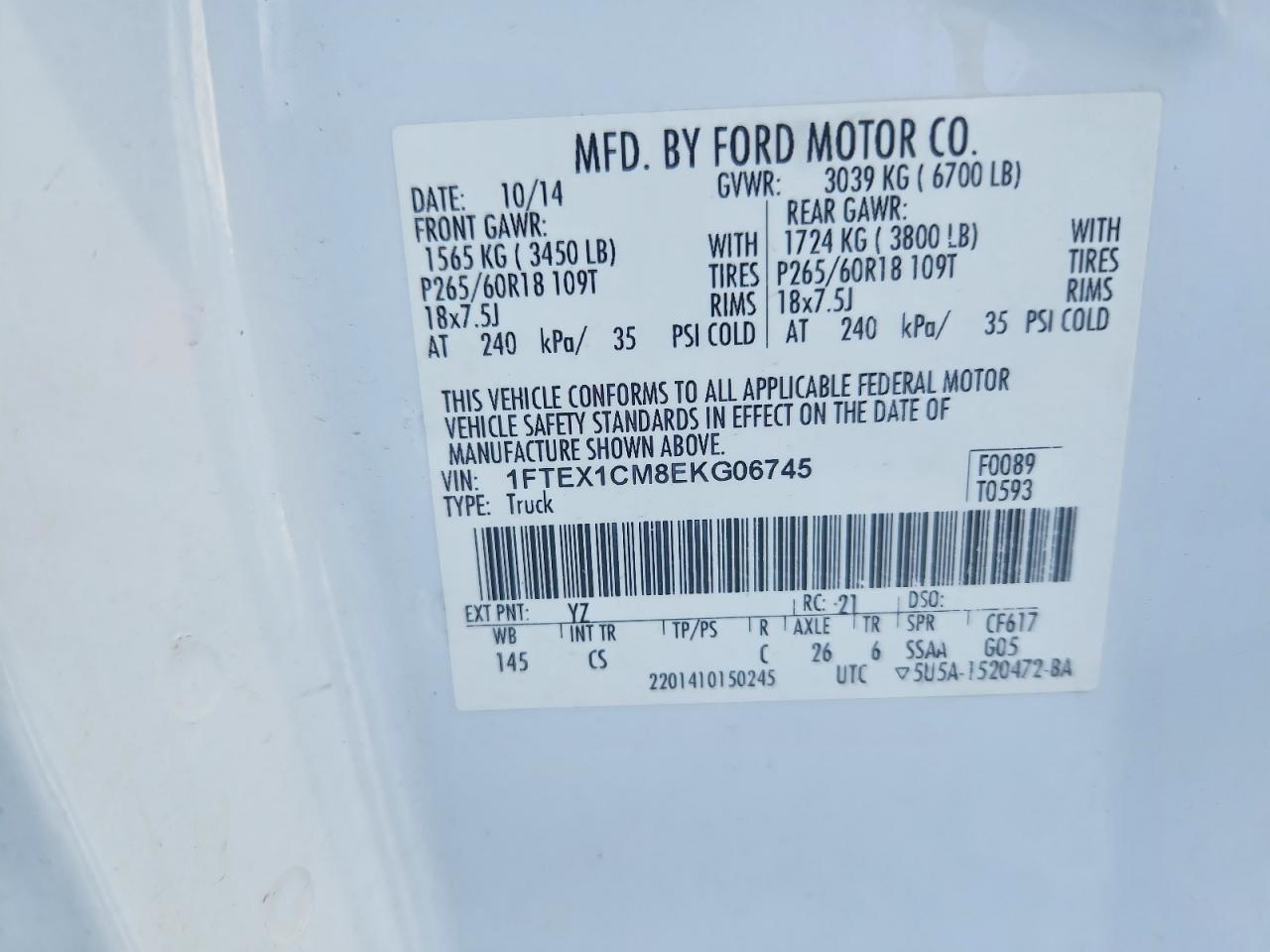2014 FORD F150 photo 34