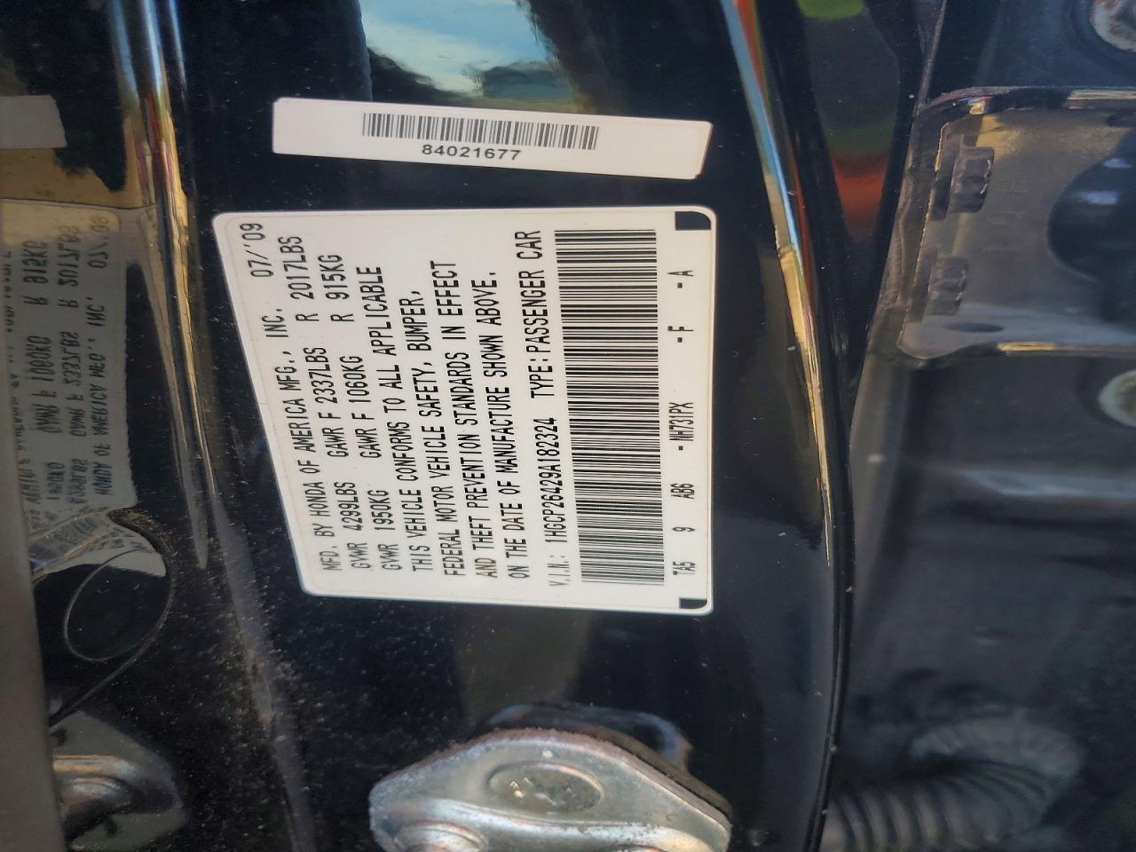 2009 HONDA ACCORD LXP photo 23