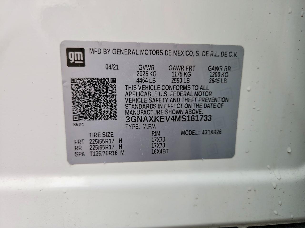 2021 CHEVROLET EQUINOX LT photo 12