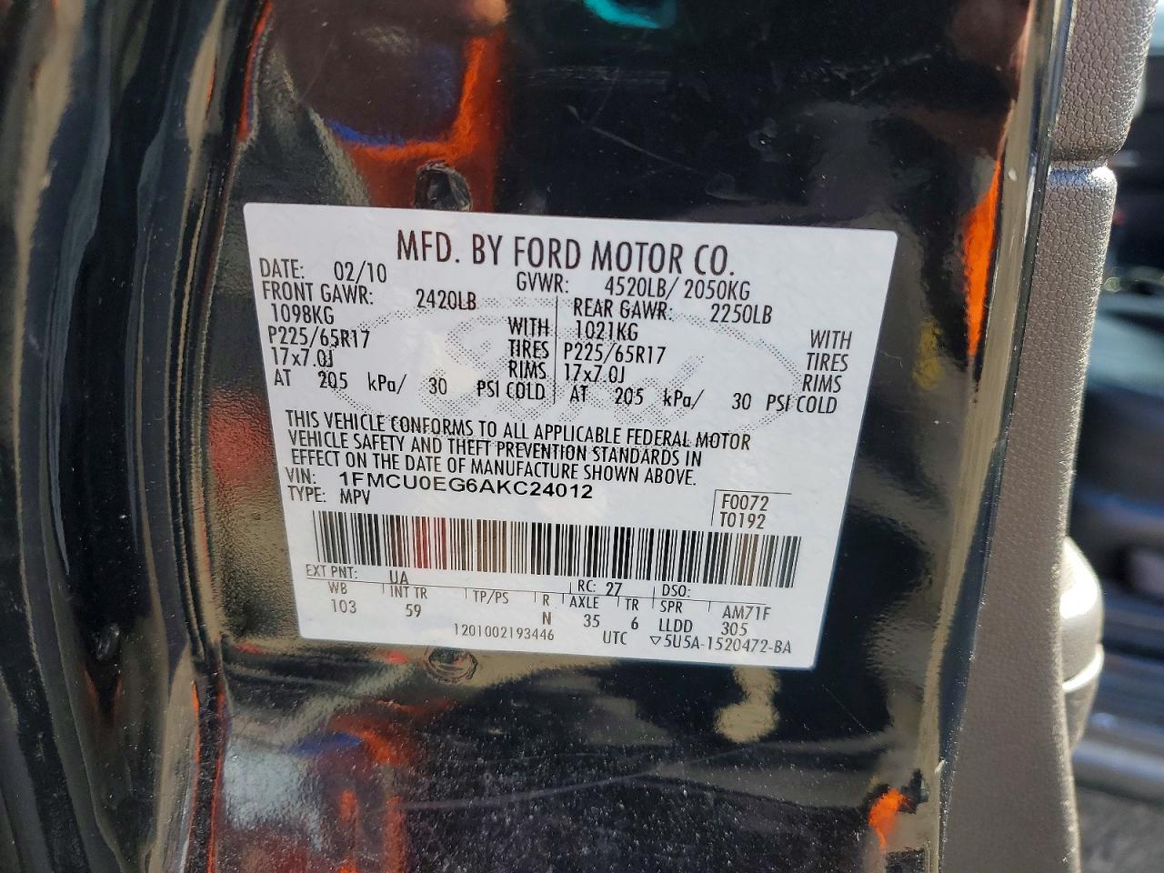 2010 FORD ESCAPE LIMITED photo 25