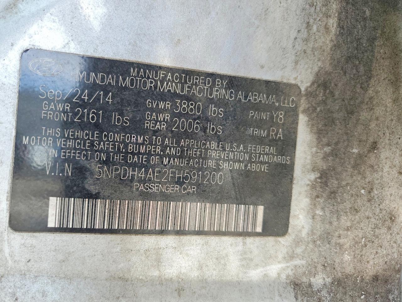 2015 HYUNDAI ELANTRA SE photo 34