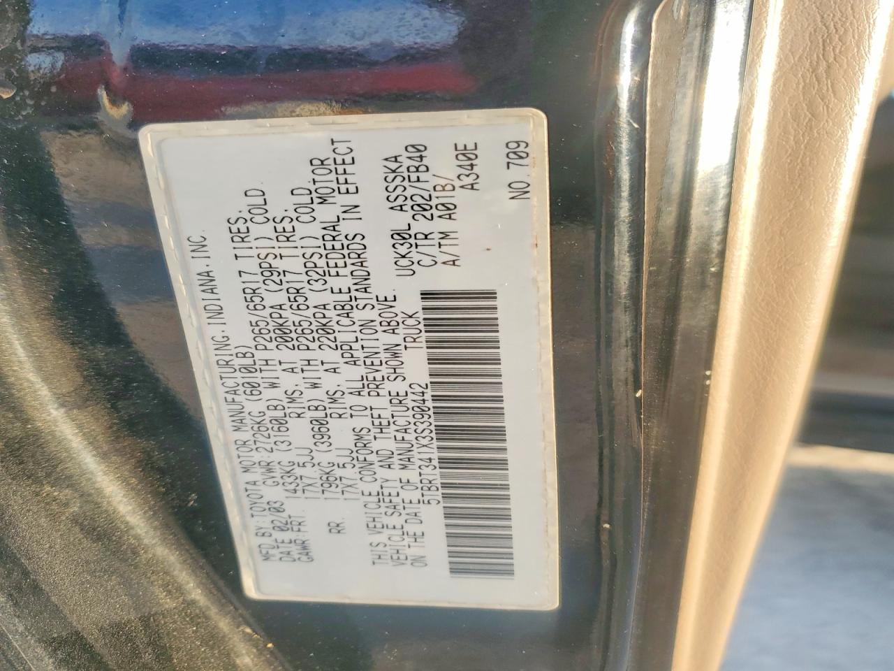 2003 TOYOTA TUNDRA ACCESS CAB SR5 photo 23