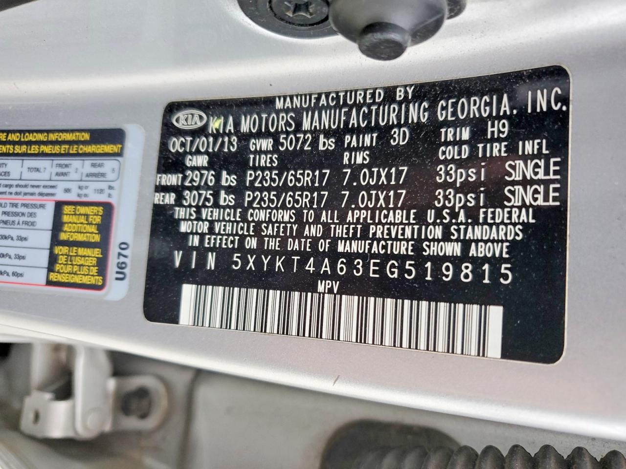 2014 KIA SORENTO LX photo 25