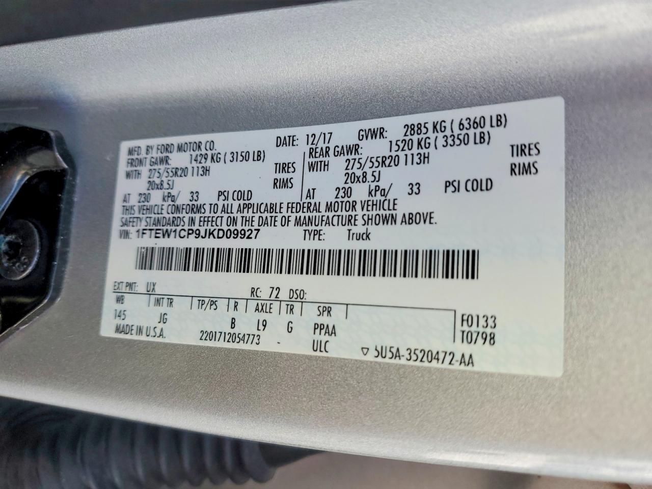 2018 FORD F150 SUPERCREW photo 23