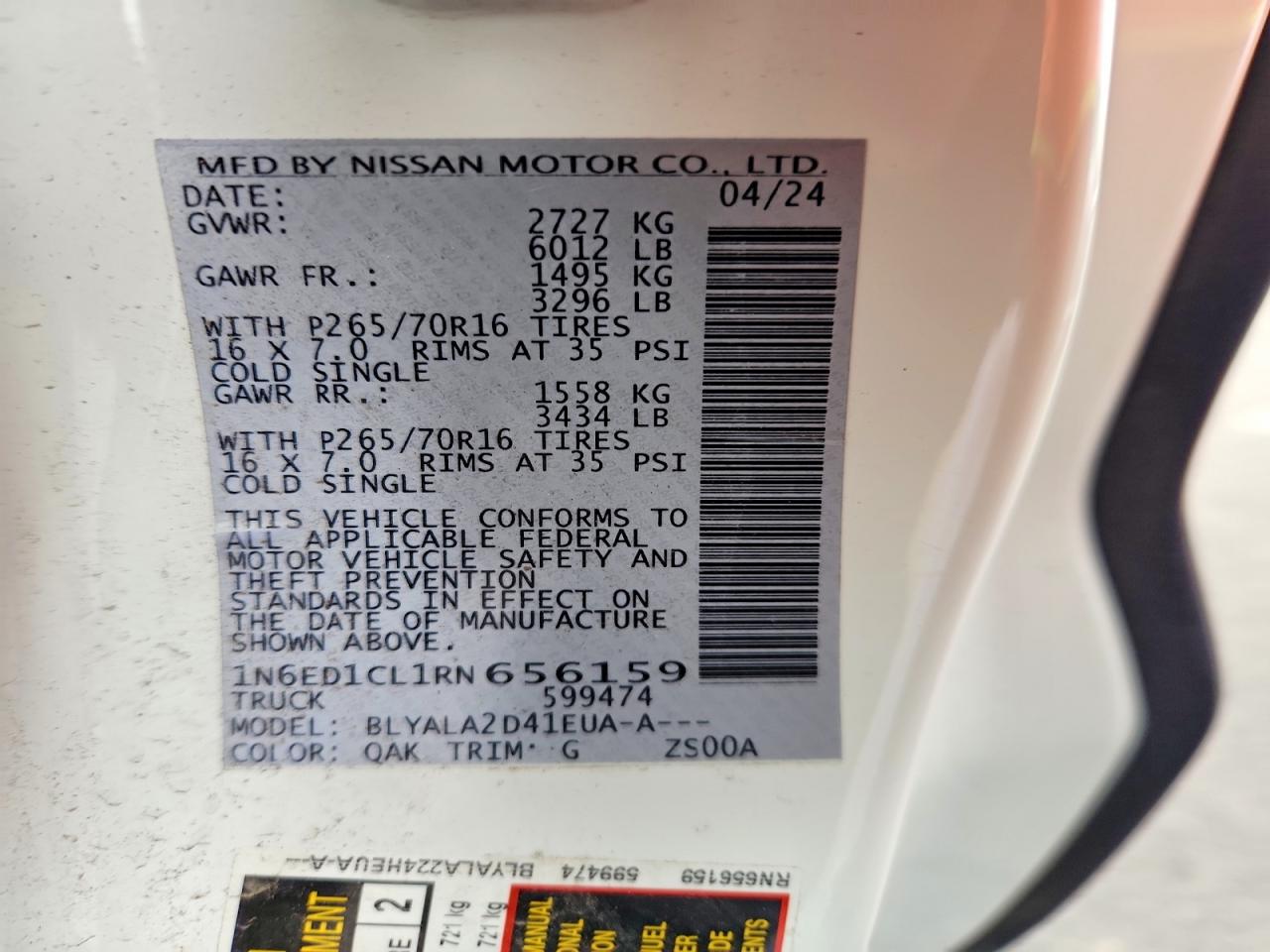 2024 NISSAN FRONTIER S photo 34