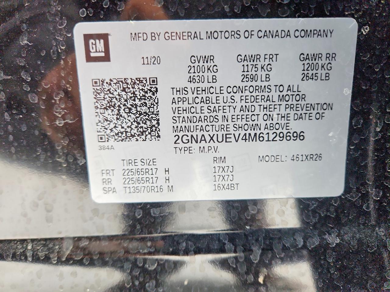 2021 CHEVROLET EQUINOX LT photo 12