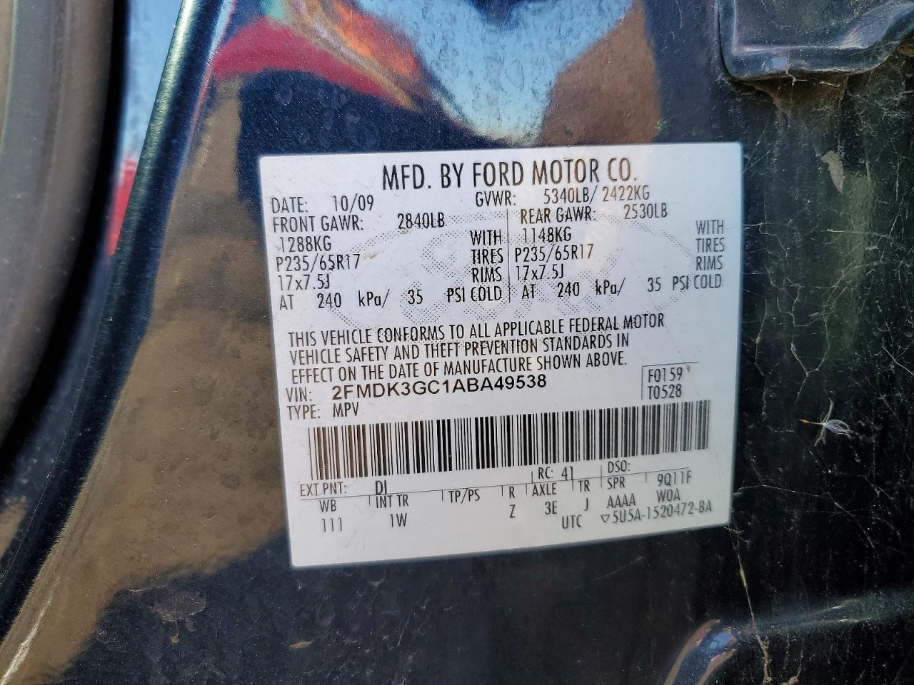 2010 FORD EDGE SE photo 13