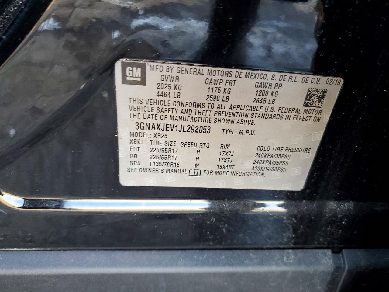 2018 CHEVROLET EQUINOX LT photo 37
