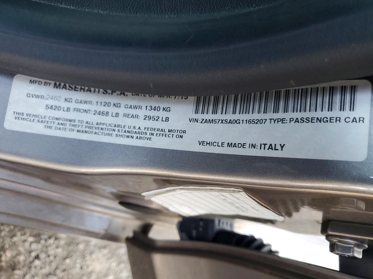 2016 MASERATI GHIBLI photo 12