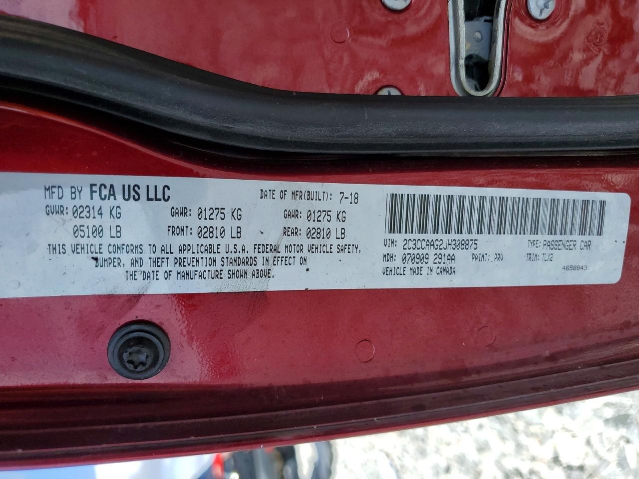 2018 CHRYSLER 300 TOURING photo 12