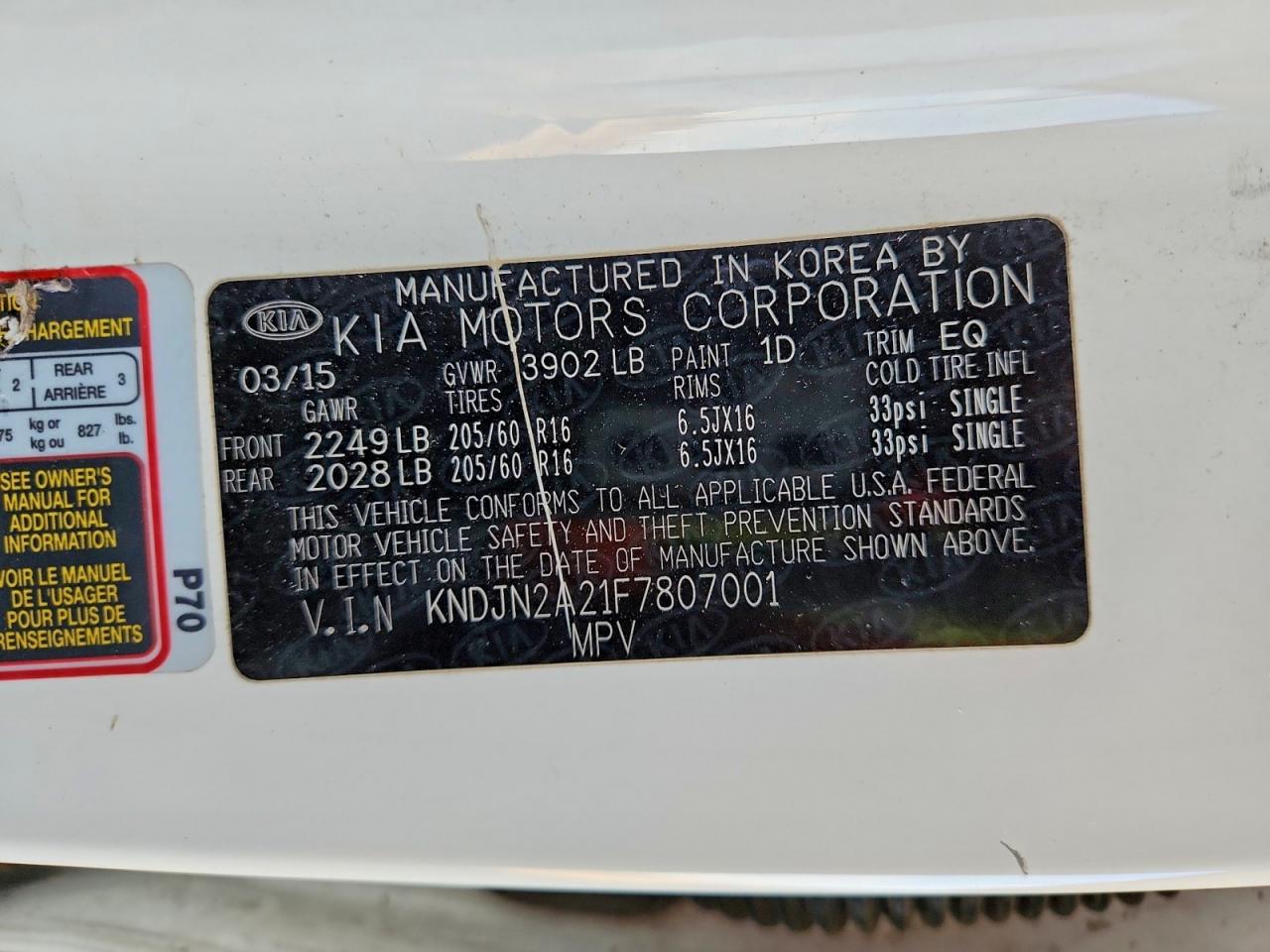 2015 KIA SOUL BASE photo 23