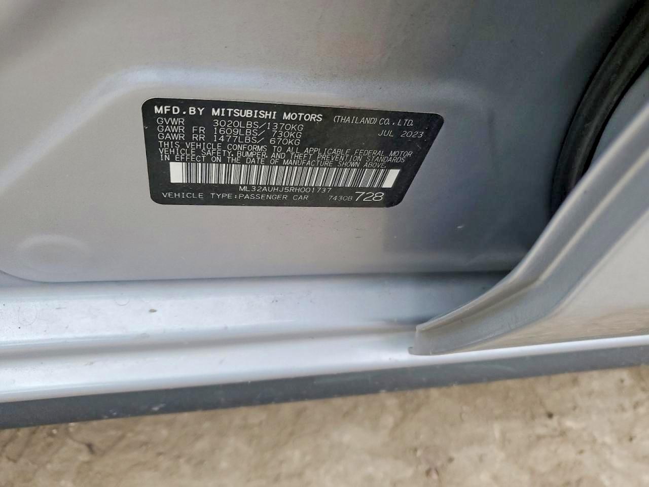 2024 MITSUBISHI MIRAGE ES photo 12
