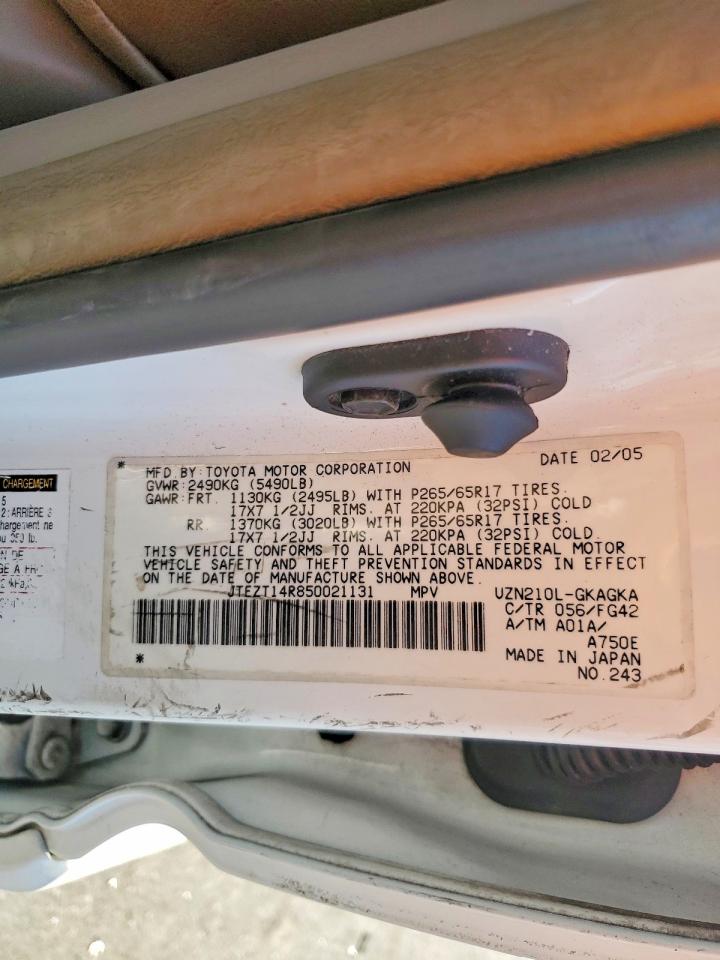 2005 TOYOTA 4RUNNER SR5 photo 25