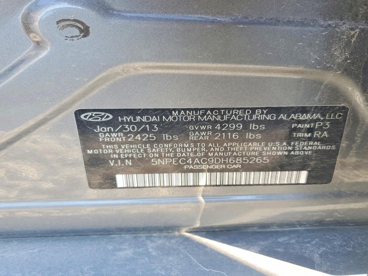 2013 HYUNDAI SONATA SE photo 12