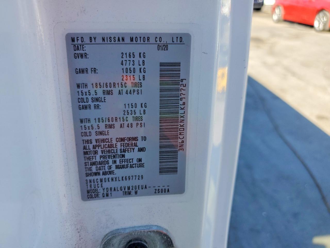 2020 NISSAN NV200 DELIVERY VAN photo 13