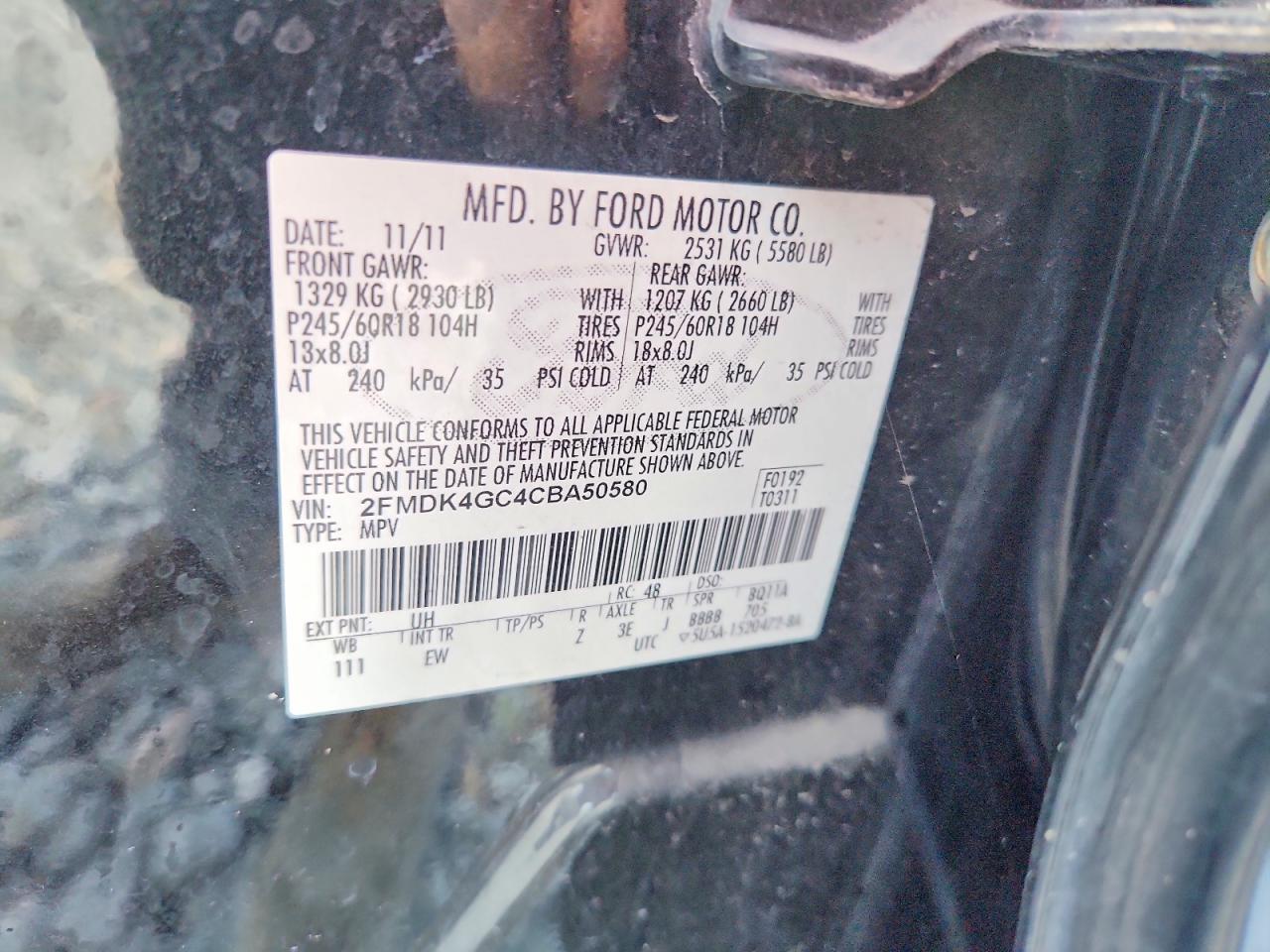 2012 FORD EDGE SE photo 37