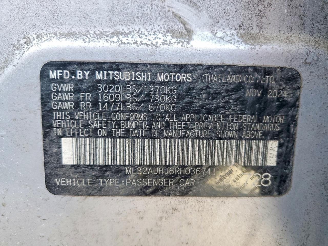 2024 MITSUBISHI MIRAGE ES photo 23