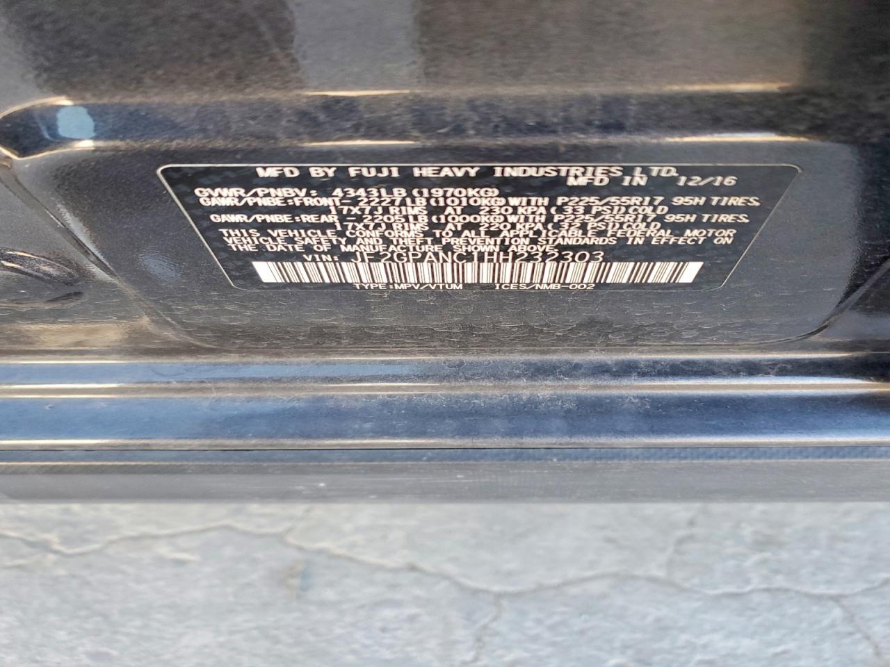 2017 SUBARU CROSSTREK LIMITED photo 25