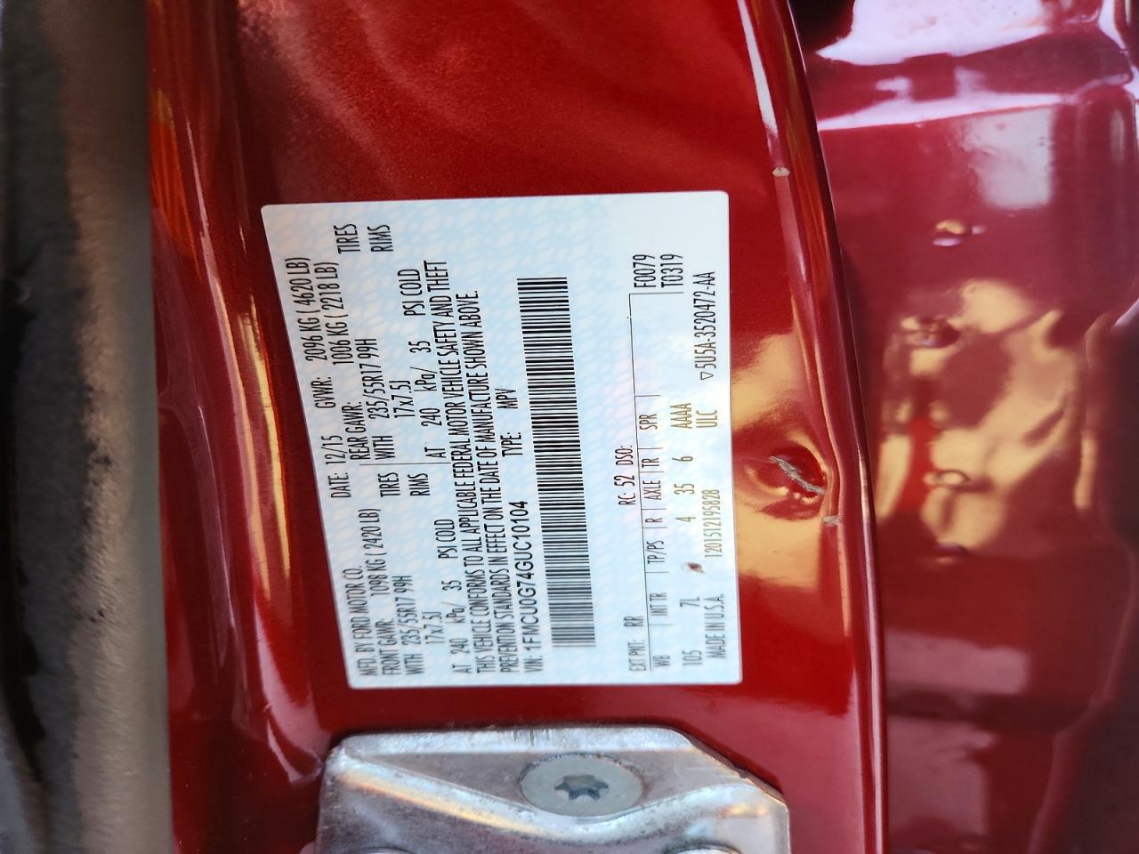 2016 FORD ESCAPE SE photo 12