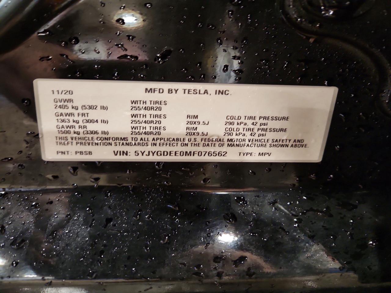 2021 TESLA MODEL Y photo 27