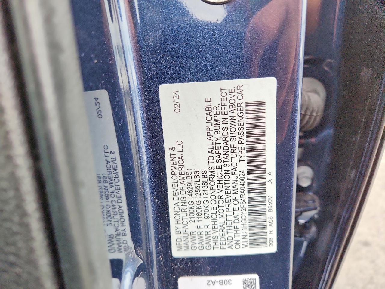 2024 HONDA ACCORD TOURING HYBRID photo 12
