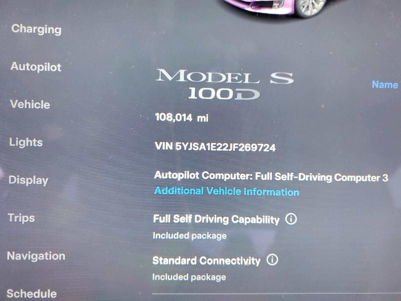 2018 TESLA MODEL S photo 17