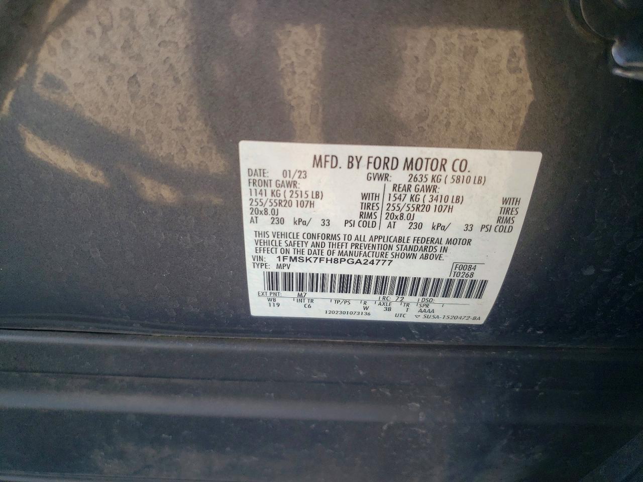2023 FORD EXPLORER LIMITED photo 25