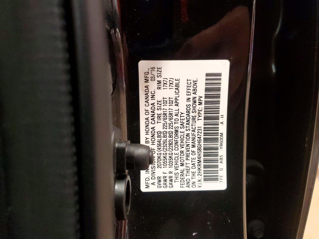 2016 HONDA CR-V EX photo 25