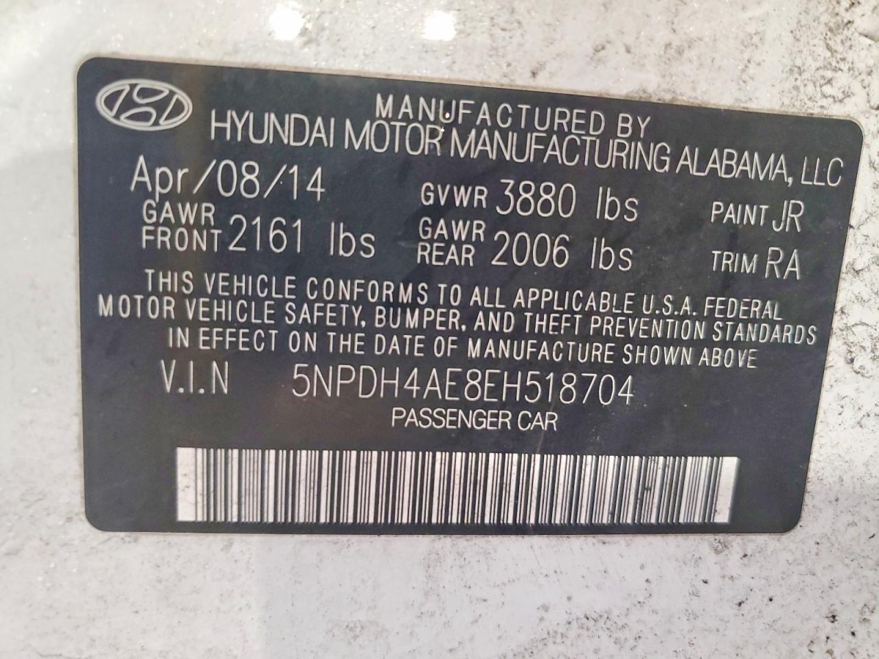 2014 HYUNDAI ELANTRA SE photo 23