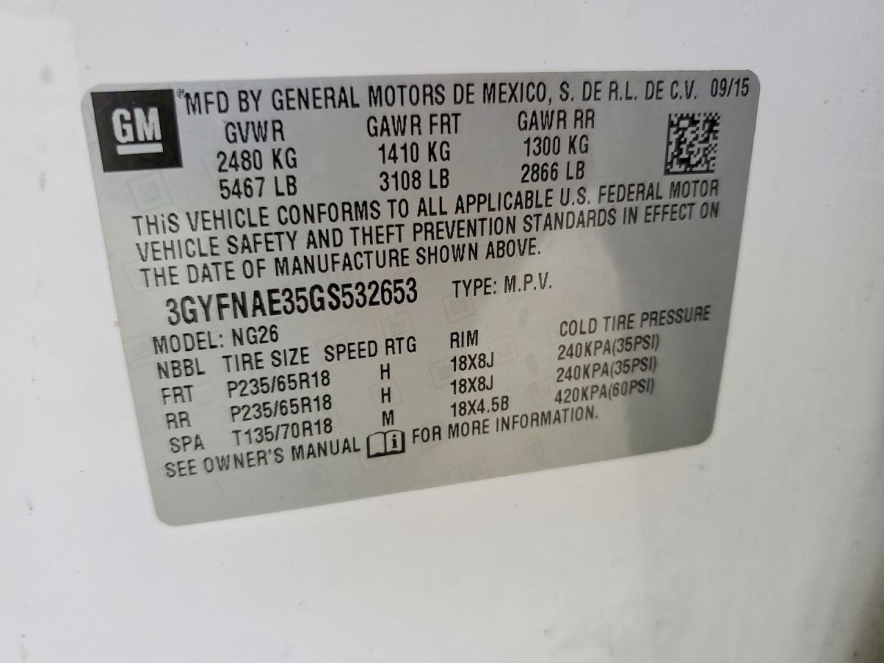 2016 CADILLAC SRX photo 12