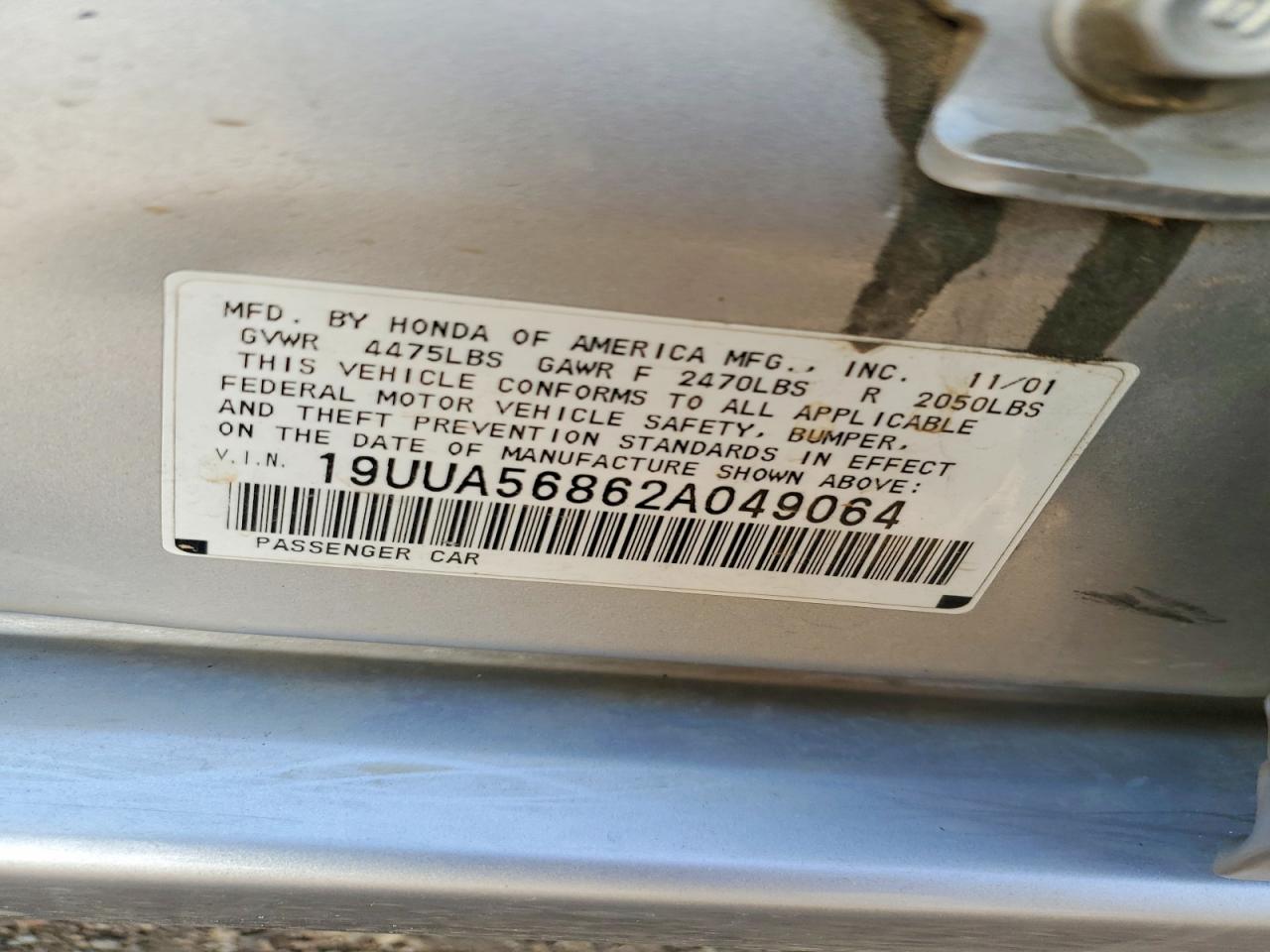 2002 ACURA 3.2TL TYPE-S photo 12