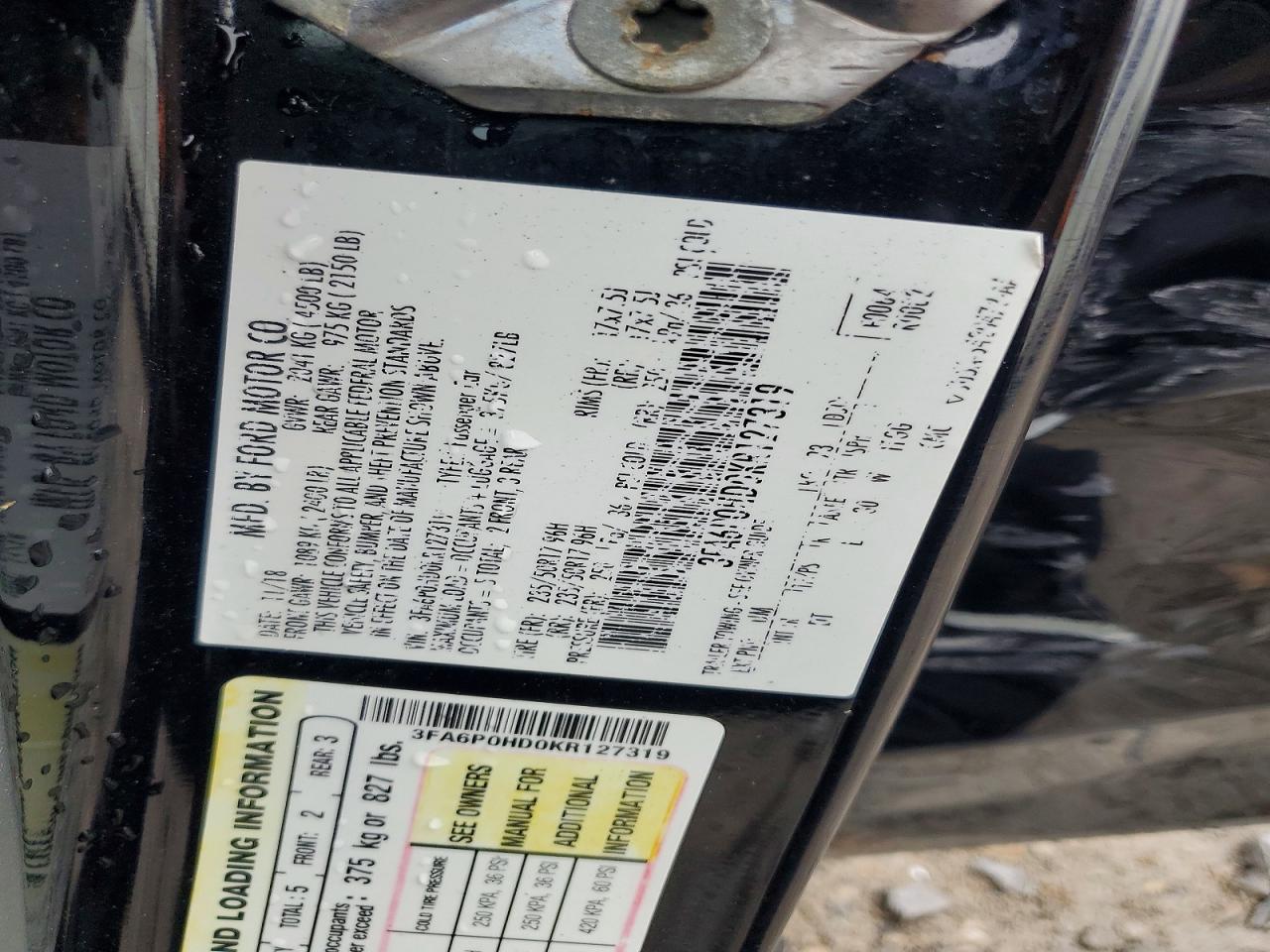 2019 FORD FUSION SE photo 13