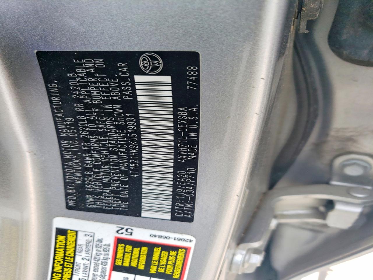 2019 TOYOTA CAMRY HYBRID photo 37