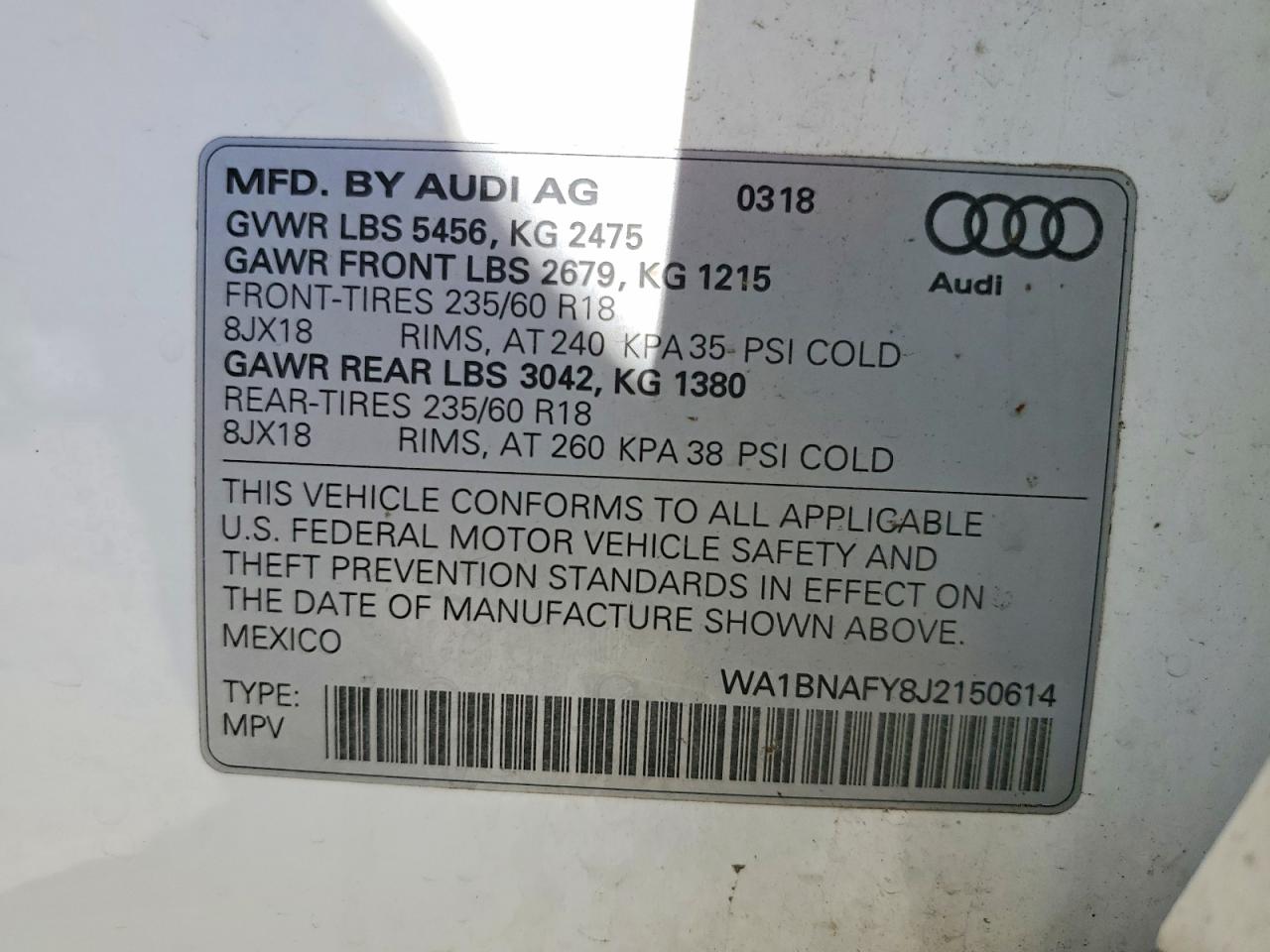 2018 AUDI Q5 PREMIUM PLUS photo 13