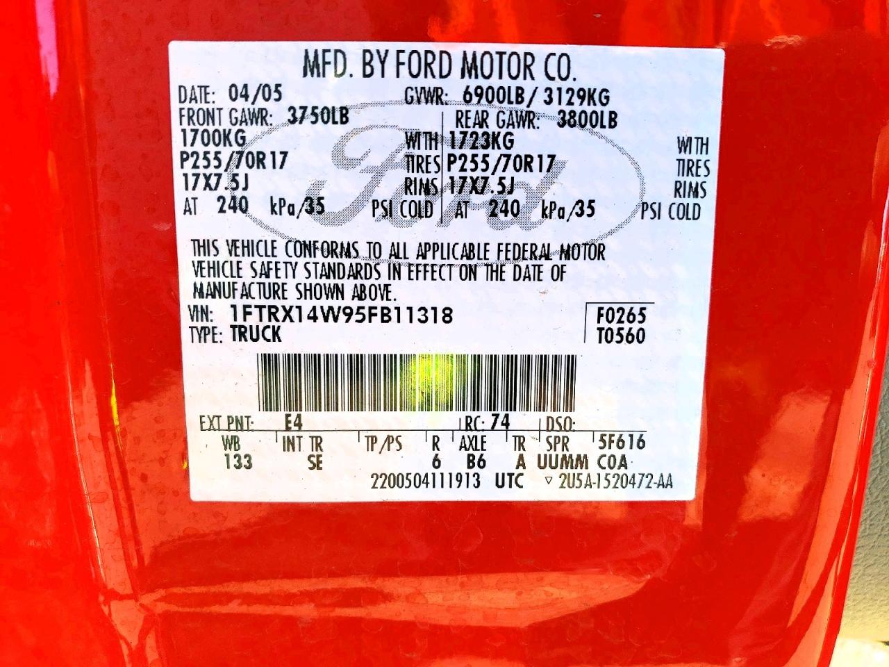2005 FORD F150 photo 23