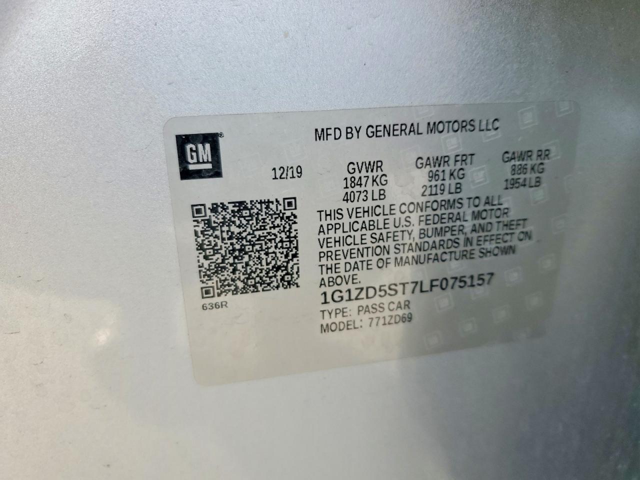 2020 CHEVROLET MALIBU LT photo 12
