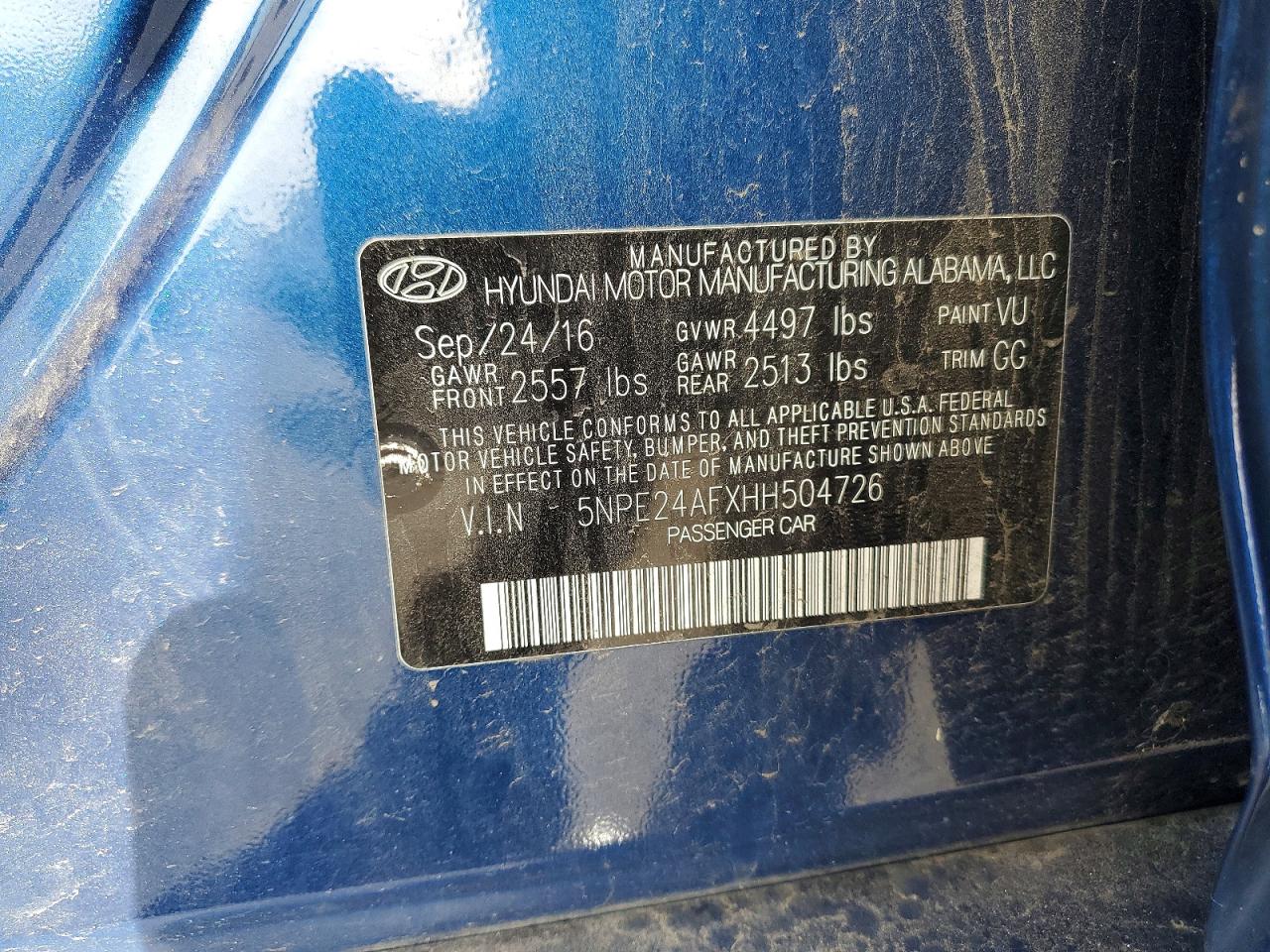 2017 HYUNDAI SONATA SE photo 23