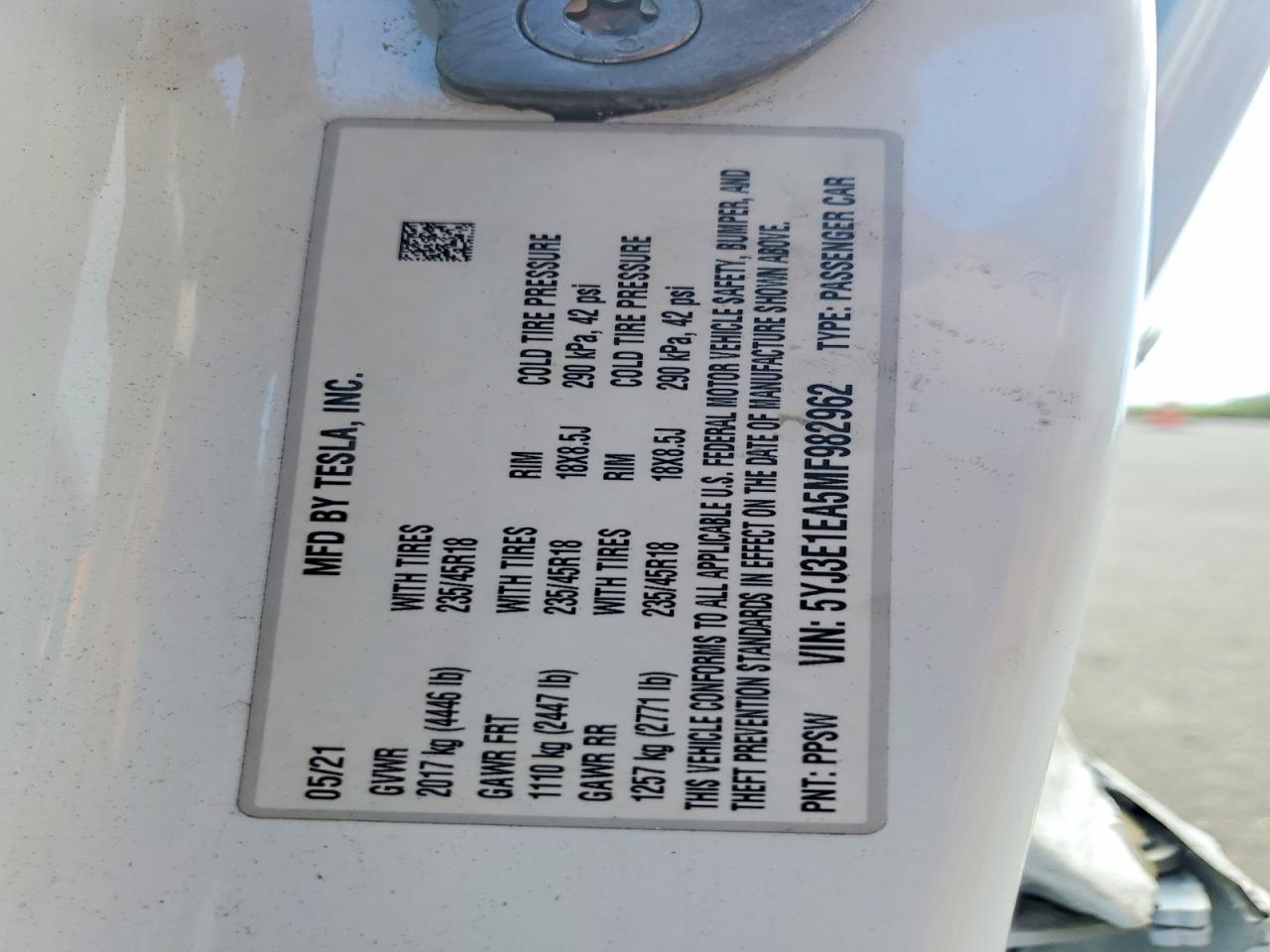 2021 TESLA MODEL 3 photo 23