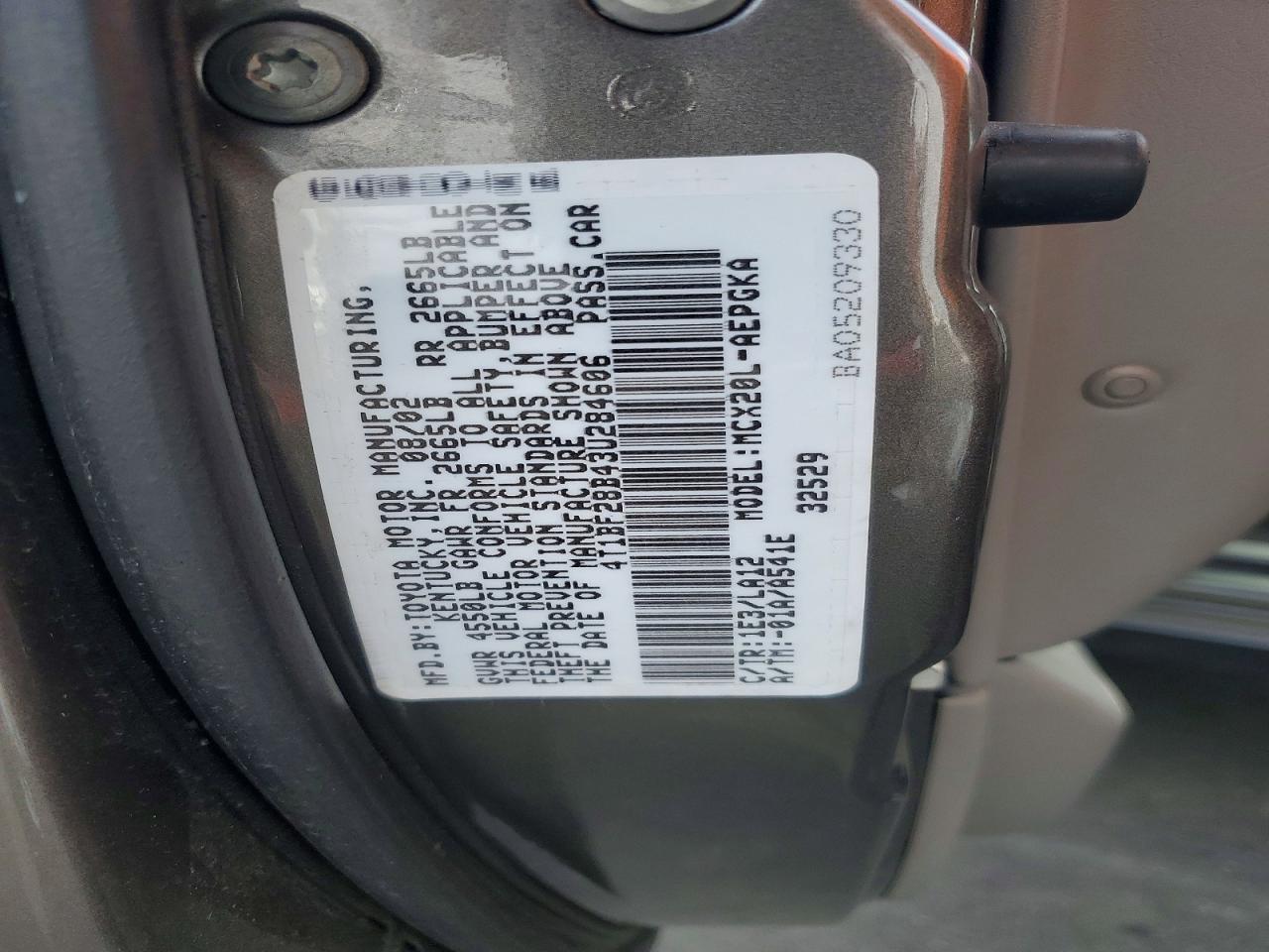 2003 TOYOTA AVALON XL photo 23