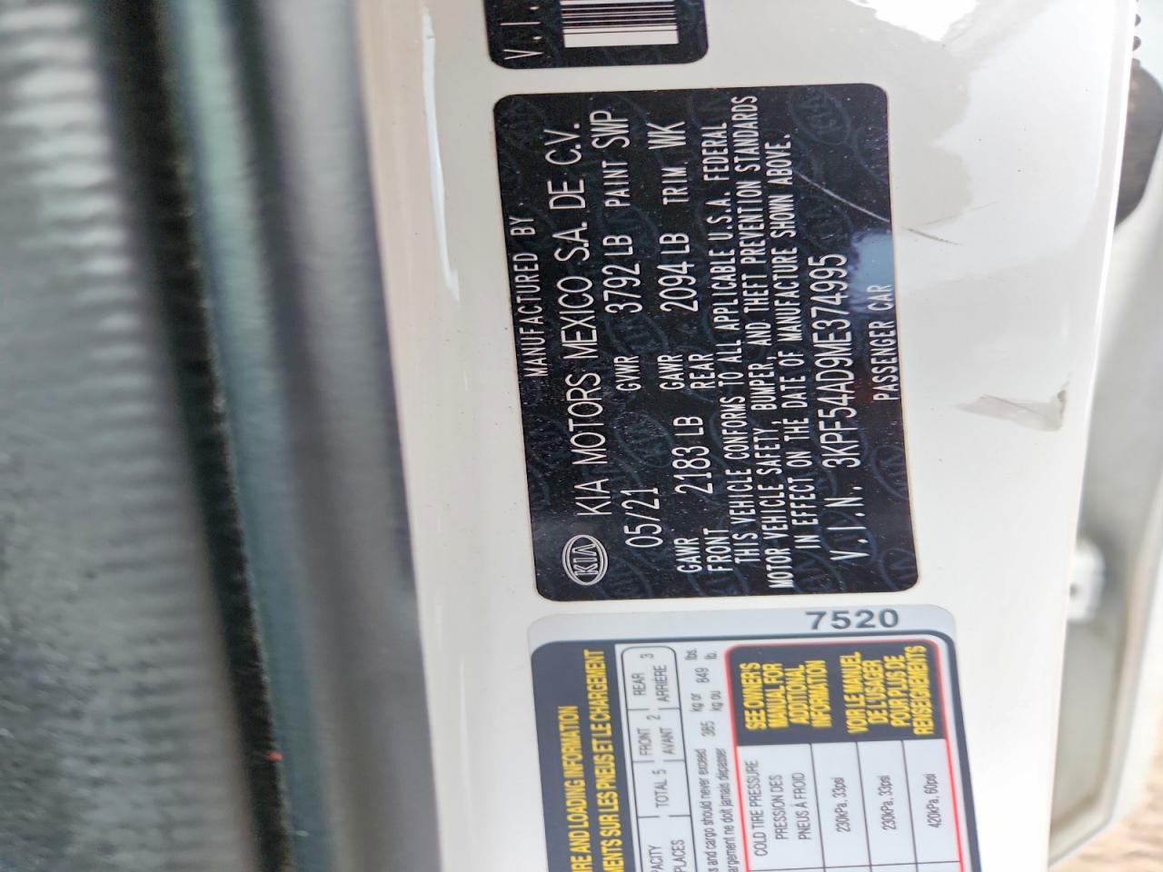 2021 KIA FORTE EX photo 23