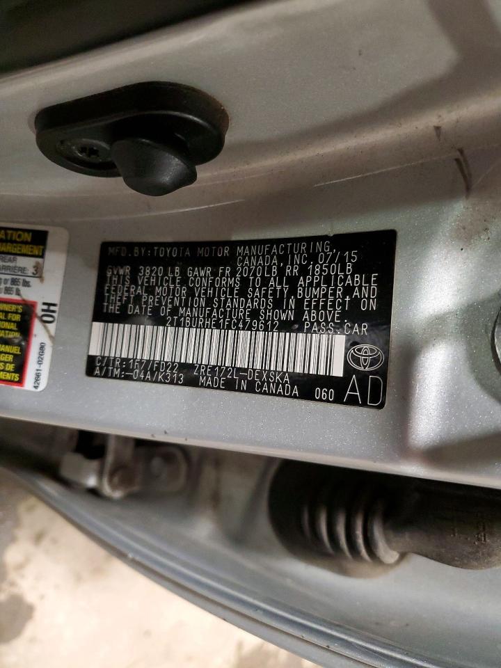 2015 TOYOTA COROLLA S PLUS photo 13